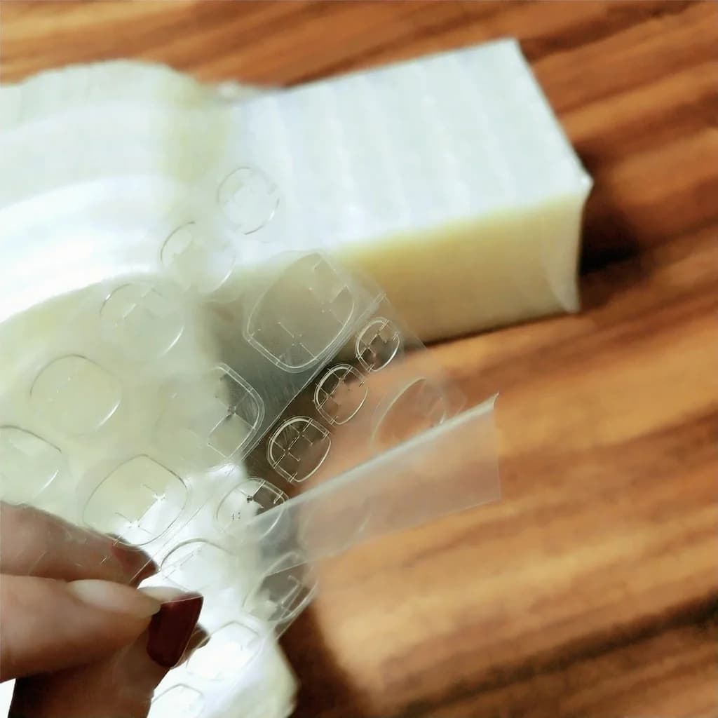 Κίτρινες Διπλής Όψης Αυτοκόλλητες Ταινίες Jelly για Νύχια Press-On